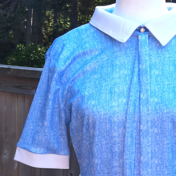 👗3/25$ 👗Blue & White Midi Dress - Picture 4 of 6